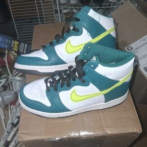 BUY 2 GET ONE FREE* Nike Dunk High Bright Spruce Volt Size 5y/6.5w